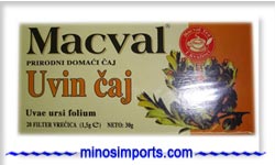 Tea, Uvin (bearberry) 20 bags Macval